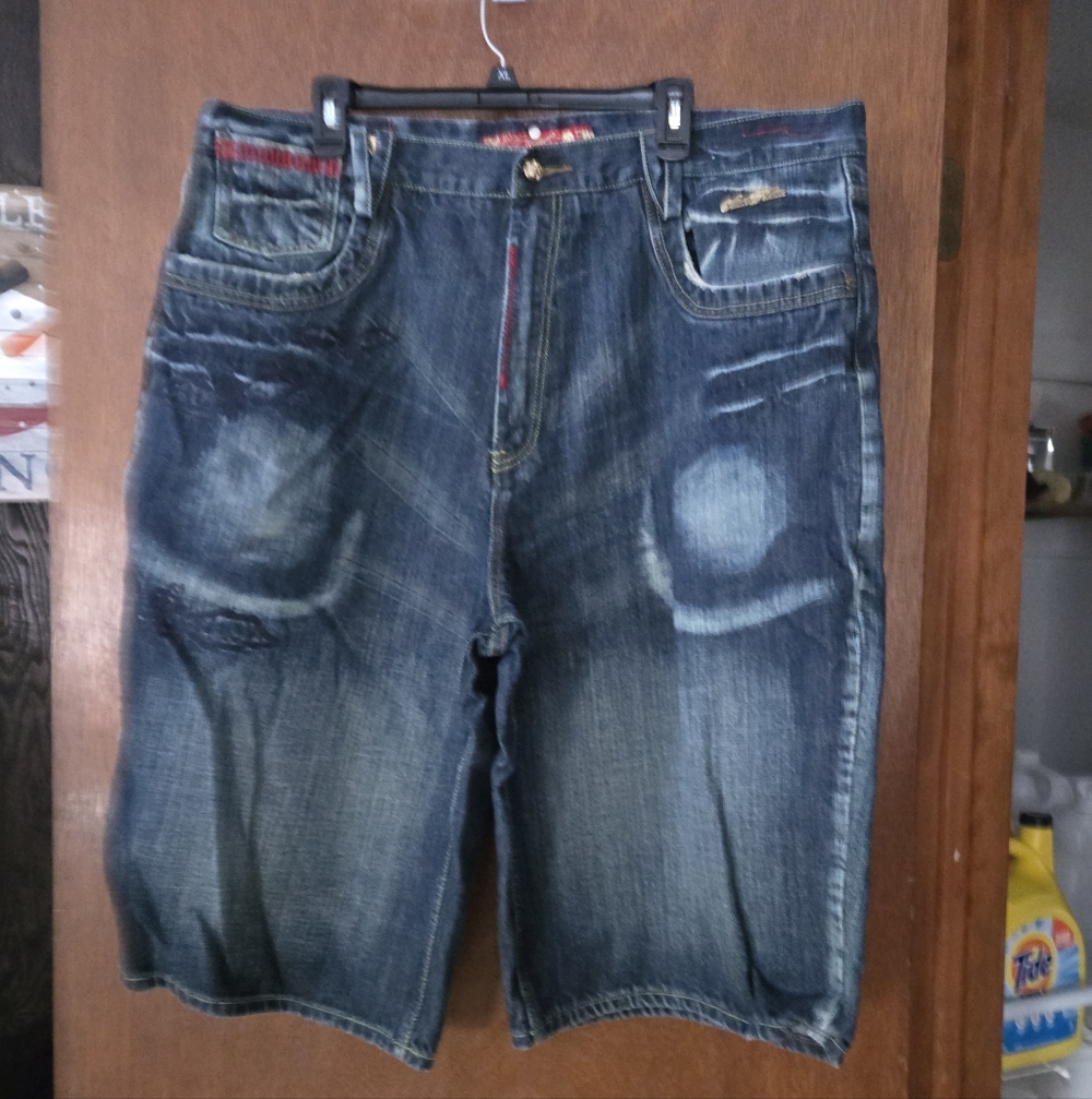 Mena Long Jean Shorts